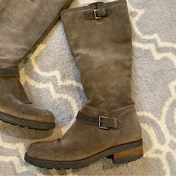 La CANADIENNE leather Knee High buckle boots Women’s 10 - Picture 3 of 8